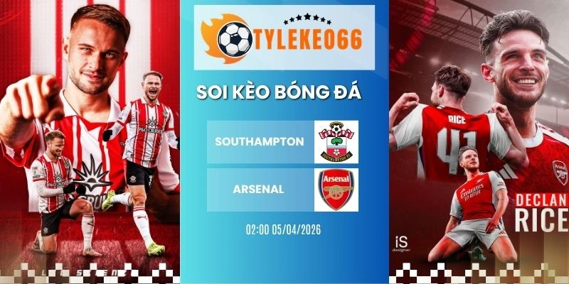 Tỷ lệ kèo nhà cái Southampton vs Arsenal hôm nay ngày 05/04/2026 - C2